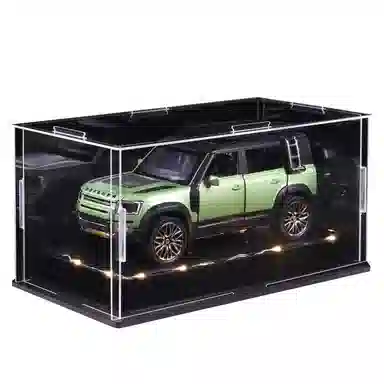 金车将 路虎卫士 合金车模 回力行驶 灯光音效 车门可开 收藏 桌面装饰 成品模型