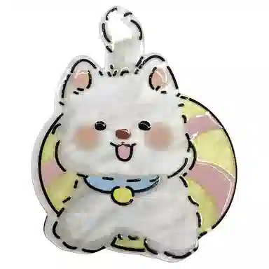 希铃 可爱甜美精致百搭西高地比熊狗狗布偶小猫 树脂 发夹 女款