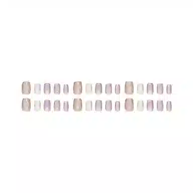 馨枕居 追光猫眼小清新  穿戴甲 短款紫白纯色