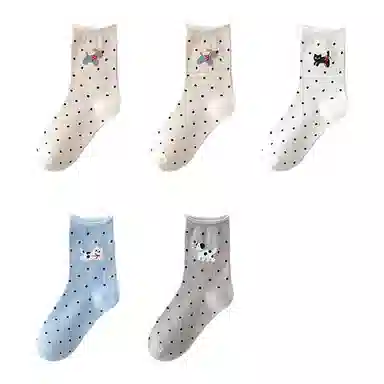 恒源祥 卡通舒适透气吸湿排汗中筒袜 女款 组合装