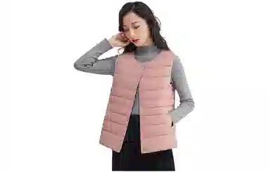 鸭鸭 纯色短款暗扣休闲羽绒服 女款