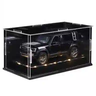 金车将 路虎卫士 合金车模 回力行驶 灯光音效 车门可开 收藏 桌面装饰 成品模型