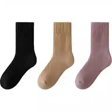 恒源祥 简约时尚舒适保暖中筒袜 女款 组合装