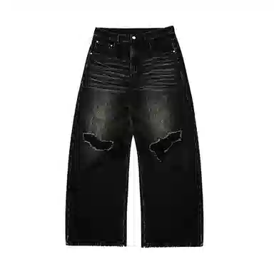 Makemore Vintage Distressed Jeans Black