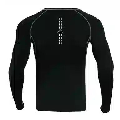 匹克 透气运动训练散热高弹长袖跑步瑜伽健身衣 男女同款 黑色