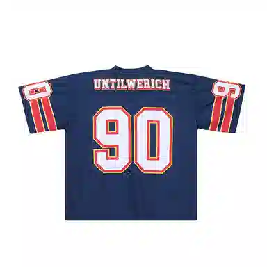 UNTILWERICH Retro Logo Quick-Dry T-Shirt Navy