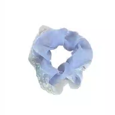 彤彤兔 韩版清新蕾丝花边大肠夏日甜美百搭气质马尾 网纱 发圈 女款