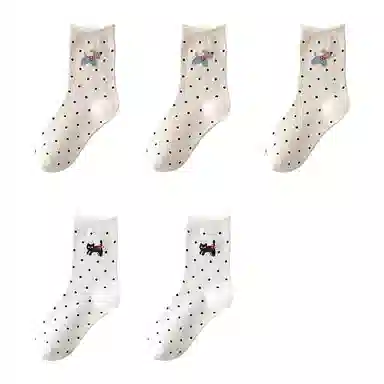 恒源祥 卡通舒适透气吸湿排汗中筒袜 女款 组合装