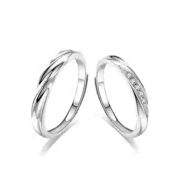 饰伴 【共度爱河·环守余生】精致高级小众开口可调节好运戒 合金 戒指 男女同款情侣款