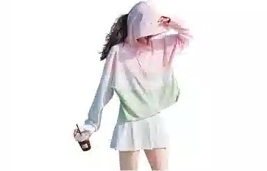 【dme】 拼色薄款宽松拉链休闲长袖夹克外套 女款 浅粉红