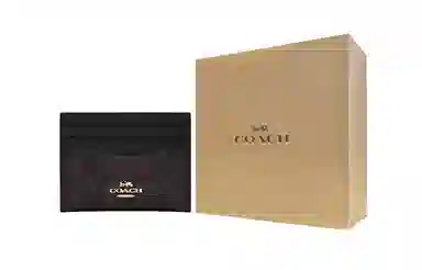 COACH Logo Multi-Card Mini Wallet Black