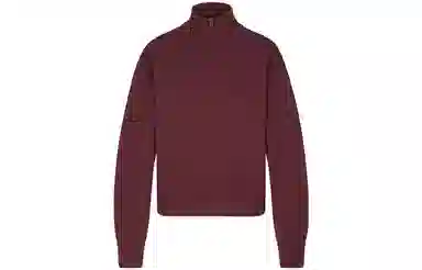 skims COTTON FLEECE CLASSIC QUARTER ZIP PULLOVER OXBLOOD