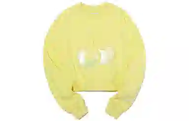 Kirsh Cropped Crewneck Sweatshirt Yellow