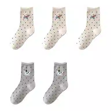 恒源祥 卡通舒适透气吸湿排汗中筒袜 女款 组合装