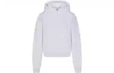 SKIMS Cotton Fleece Classic Zip Up Hoodie Light Heather Grey