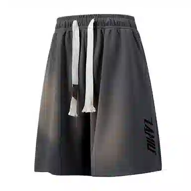 兰缪 日系纯色基础款日常通勤舒适亲肤柔软美式复古百搭户外宽松运动休闲短裤 男女同款