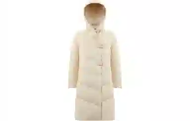 波司登 纯色连帽长袖加厚中长款羽绒服 女款