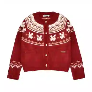 柏黛妃 加厚宽松慵懒开衫外套长袖针织衫 女款