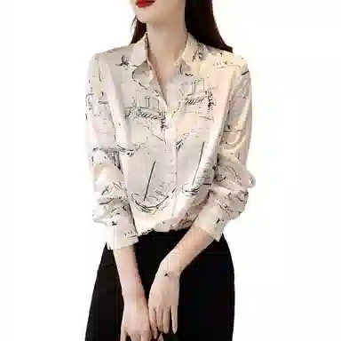 【dme】 尖领直筒宽松长袖衬衫 女款 本白