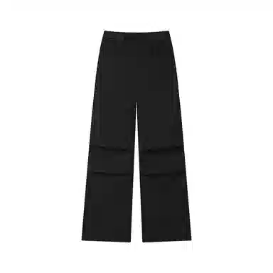 Crying Center Adjustable Waist Pants Black