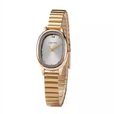 Clip Clop Oval Quartz Silver