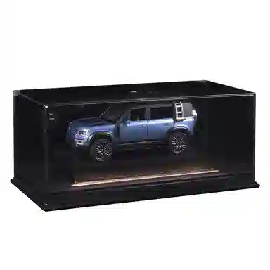 金车将 路虎卫士 合金车模 回力行驶 灯光音效 车门可开 收藏 桌面装饰 成品模型