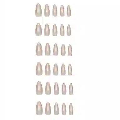 馨枕居 温柔气质流光  穿戴甲 长款浅咖纯色 猫眼