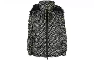 Moncler SS22 Logo Puffer Jacket Black