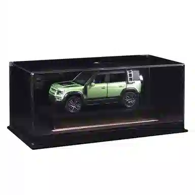 金车将 路虎卫士 合金车模 回力行驶 灯光音效 车门可开 收藏 桌面装饰 成品模型