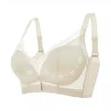 欧迪芬 透气收副乳聚拢防下垂舒适矫正调整型平胸洞洞杯文胸 女款