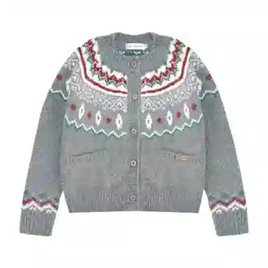 柏黛妃 加厚宽松慵懒开衫外套长袖针织衫 女款