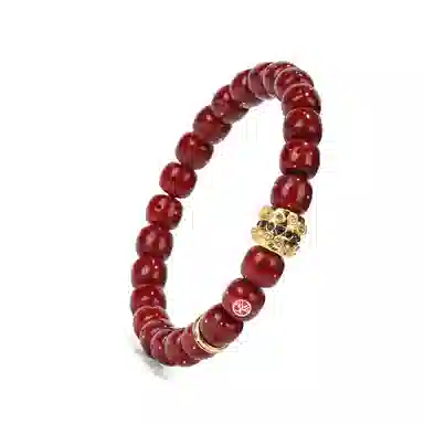 钰澜文玩 金爻 离火红银标朱供马蹄珠搭配款佛珠 星月菩提 手串 男女同款情侣款