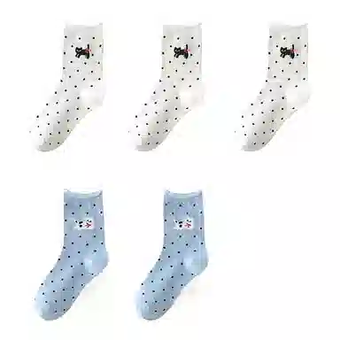 恒源祥 卡通舒适透气吸湿排汗中筒袜 女款 组合装