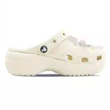 Crocs Classic Platform Clog Bone White