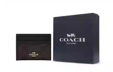 COACH Logo Multi-Card Mini Wallet Black