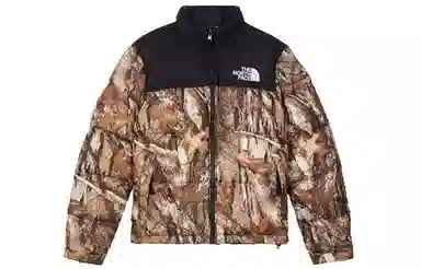 The North Face 1996 Series Leaf Print Down Jacket Brown