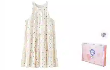 东鲸岁时记 蝴蝶结海边度假气质无袖连衣裙 女款 波点可颂