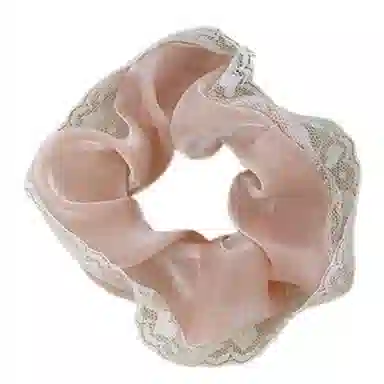 彤彤兔 韩版清新蕾丝花边大肠夏日甜美百搭气质马尾 网纱 发圈 女款