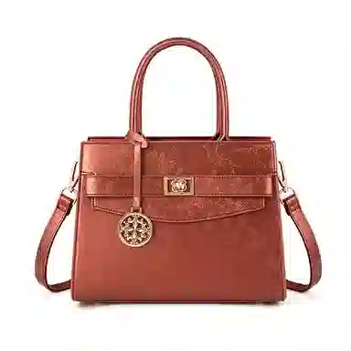 维尼奥 新中式国风提花刺绣高级感时尚气质 合成革 单肩斜挎手提包 常规 女款 红色