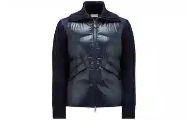 Moncler Lightweight And Lined Wool Cardigan And Down Jacket