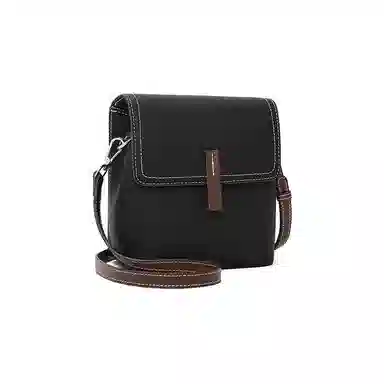 老人头 时尚简约气质通勤高级质感 牛皮革 单肩包 女款 大象灰/米白色/黑色