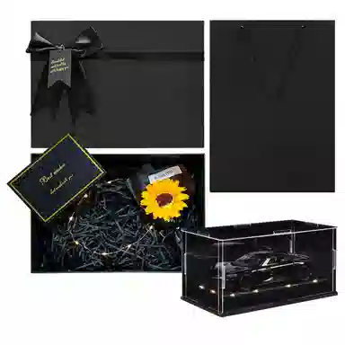 金车将 柯尼塞格 双子座 仿真合金车模 氛围感灯光展示礼盒礼袋 成品模型