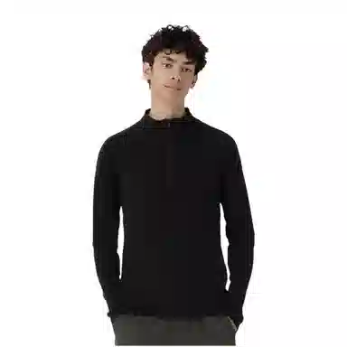 浪莎 运动半拉链立领长袖健身衣 男款