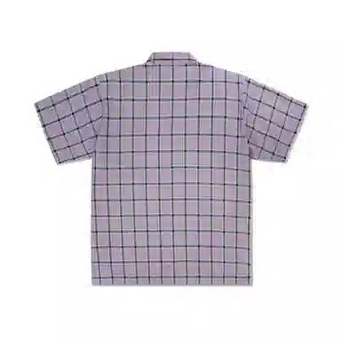 MIND ERROR Plaid Polo Shirt Purple