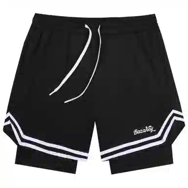 吾皇猫 不过膝短裤子美式复古基础款简约百搭舒适排汗透气运动跑步休闲五分防偷窥假两件篮球裤 男女同款