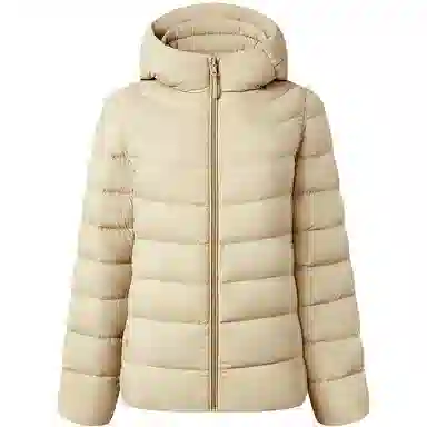 坦博尔 简约连帽保暖羽绒服 女款 黑色