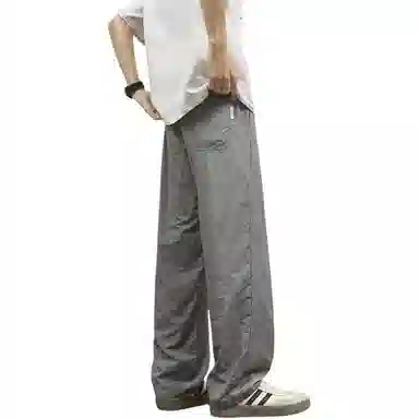 顶峰保罗 冰丝凉感透气运动潮牌长裤薄款速干宽松阔腿休闲裤 男女同款