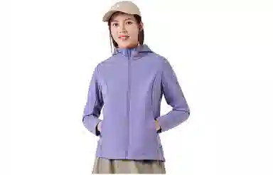 探路者 户外防风保暖防泼水弹力软壳夹克外套 女款 寂静紫
