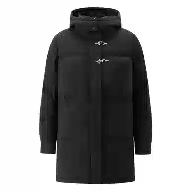 佐丹奴 飞机扣可卸帽梭织中长款舒适羽绒服 女款