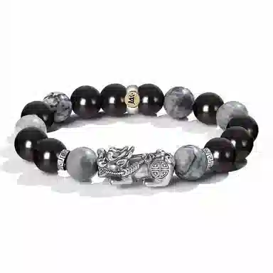 【八方来财貔貅12生肖顺利八大守护神本命佛】 喜宝春花 诸事顺利平安喜乐国风新中式福禄吉祥小众佛珠百搭好运 黑檀 手串 男女同款情侣款